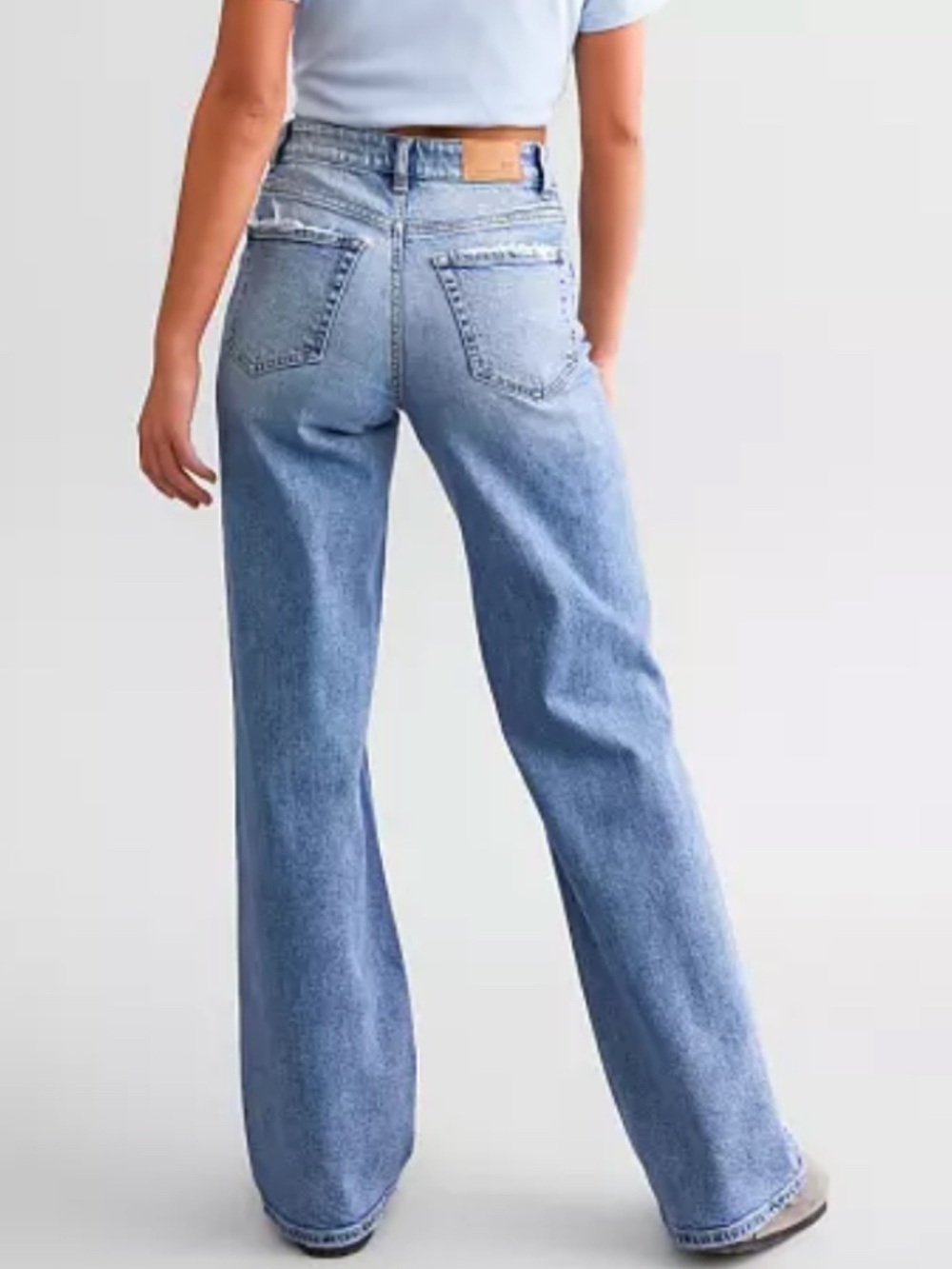 BKE Billie Wide Leg Stretch Jeans Women's 27/34 High Rise Distressed Clevenger - Picture 4 of 15
